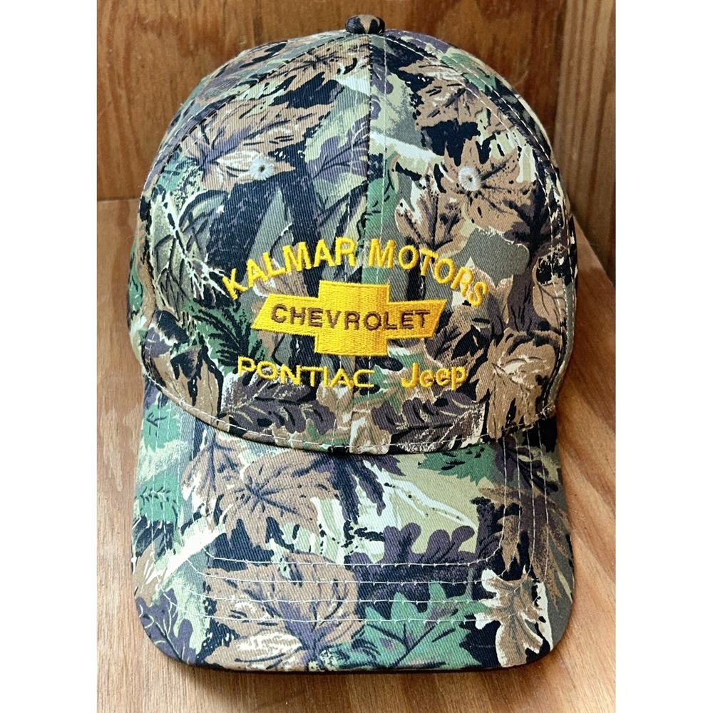 Kalmar Motor Chevrolet Jeep Pontiac Camouflage Camo Baseball Hat Cap Adjustable